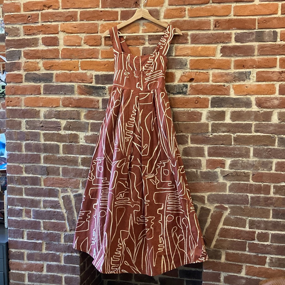 Bel Kazan Janie Dress in Mocha Rye - XS - EUC